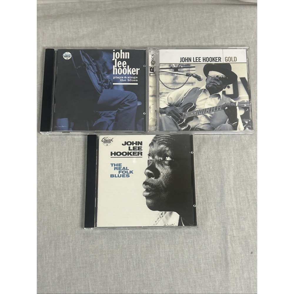 John Lee Hooker CD Lot (3) – Gold 2CD + The Real Folk Blues + Plays & Sings